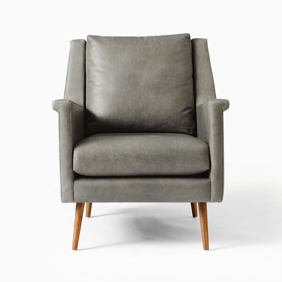 Carlo Leather MidCentury Armchair west elm United Kingdom